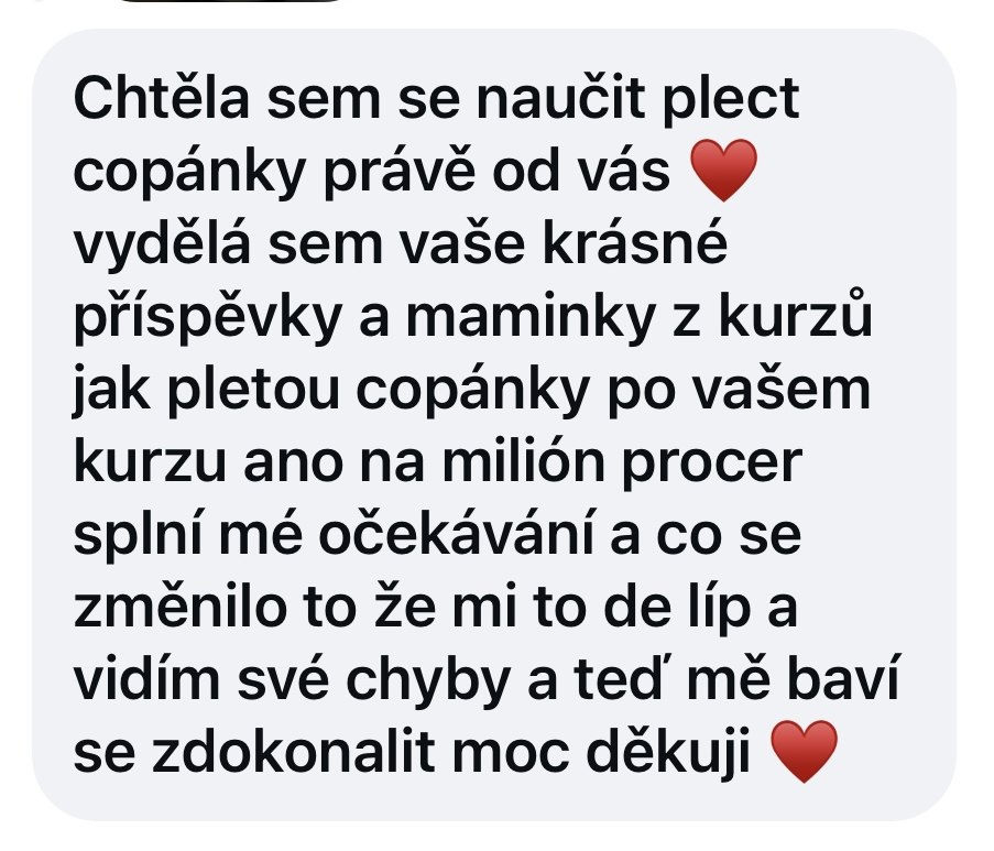Skutečná zpráva od absolventky kurzu
