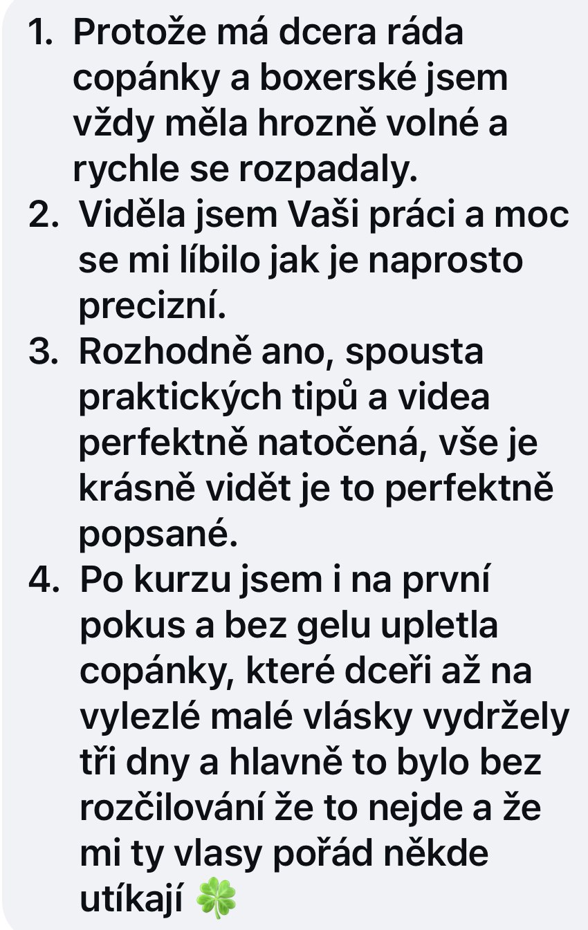 Skutečná zpráva od absolventky kurzu