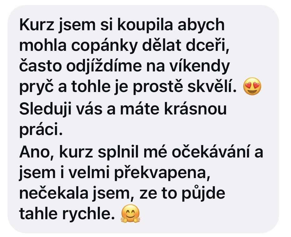 Skutečná zpráva od absolventky kurzu